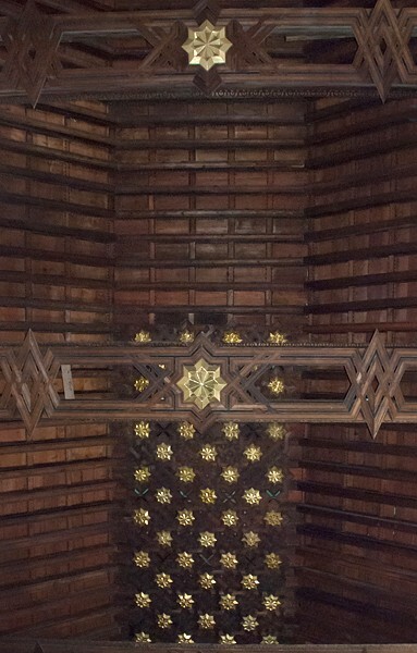 Alfarje ceiling with crossbeams, harneruelos & almizates - La Asunción de Nuestra Señora, atrio, portería, and nave & choir ceilings