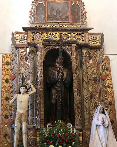 Santa María, nave San Francisco retablo - Santa María Atlihuetzía, Tlaxcala