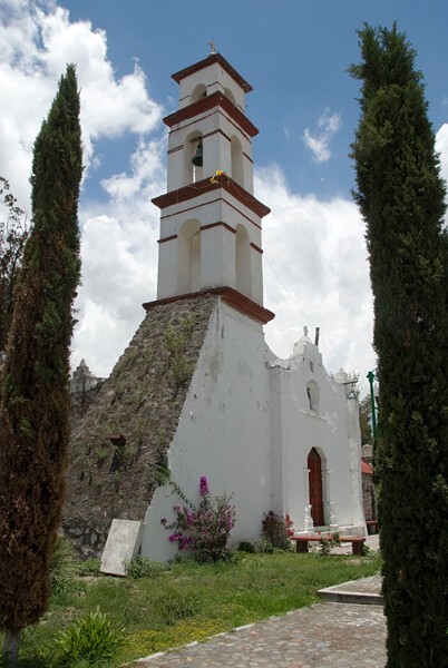 San Francisco, bell-tower & façade - San Francisco Tecajique, Hidalgo