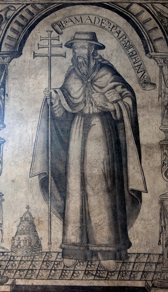 Upper cloister walk mural - San Juan Evangelista, convento