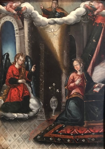 Annunciation, anonymous - Casa de los Muñecos, Museo Universitario