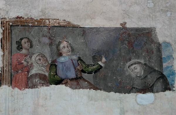 Nave mural fragment - San Miguel Arcángel, nave & high altar