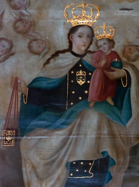 Nave Animas painting, detail - San Jerónimo