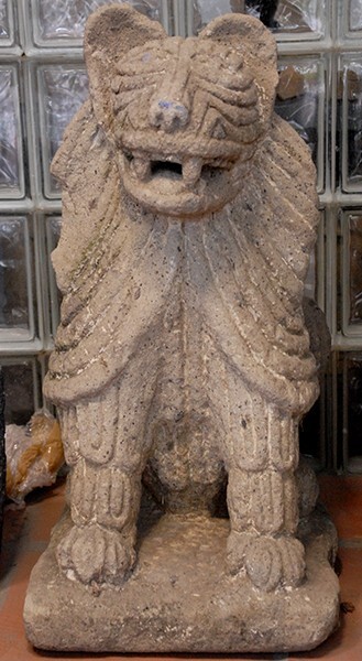 Church storage, stone carving, lion - San Juan de Dios