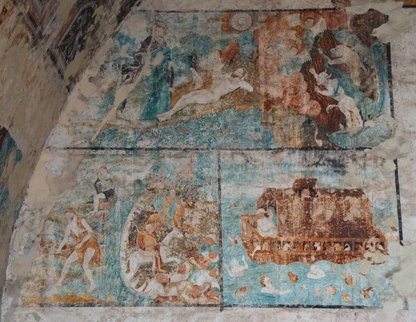 E wall murals - San Nicolás de Tolentino, capilla abierta & murals