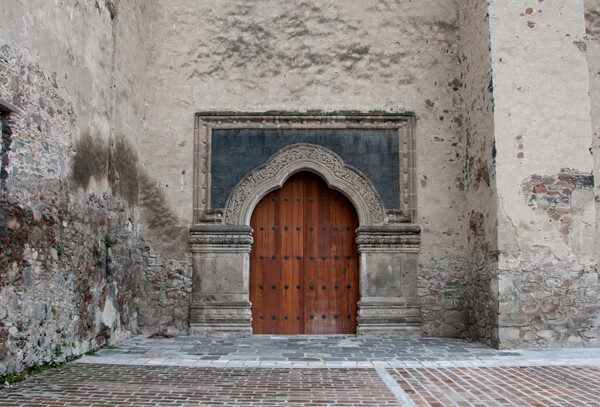 Porciúncula portal - La Asunción de Nuestra Señora, façade, porciúncula portal, capilla abierta, nave & cloister