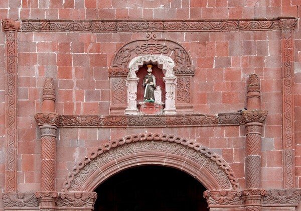 Apaxco de Ocampo, México, San Francisco, façade & main portal alfices - México