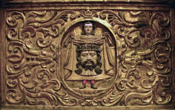 Predella: Verónica - San Miguel Arcángel, nave Nuestra Señora de la Soledad retablo
