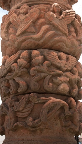 Fresnillo, Zacatecas, Santa Ana, Columna de los Angeles, detail - Zacatecas