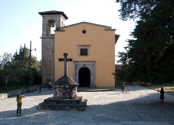 La Candelaria, façade, bell-tower & atrial cross - San Felipe de los Alzati, Michoacán