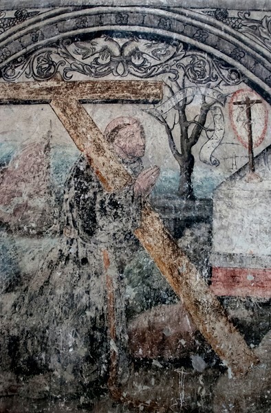 Cloister stairwell mural - San Nicolás de Tolentino, cloister & stairwell murals