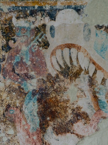 N wall mural, Leviathan - San Nicolás de Tolentino, capilla abierta & murals