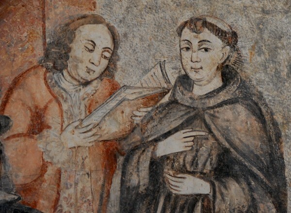 Ezzelino da Romano miracle, detail - Upper cloister walk murals