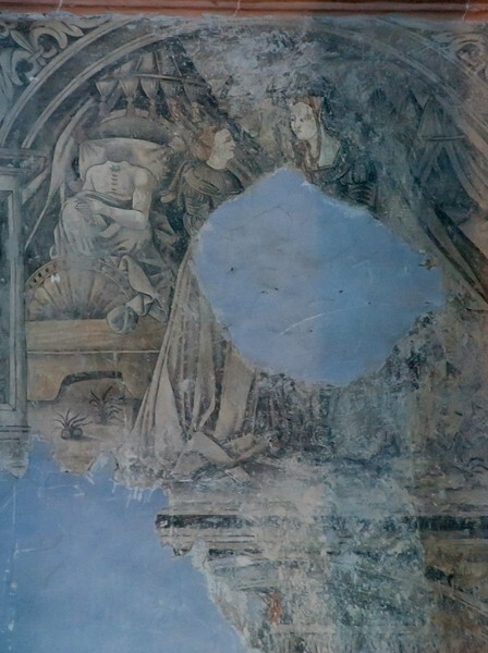 Sanctuary, N wall mural - Nave, sanctuary murals & cloister