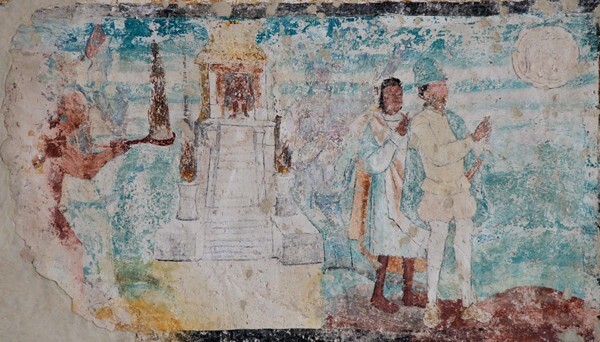 S wall mural - San Nicolás de Tolentino, capilla abierta & murals