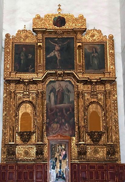 San Bernardino, N nave wall, Animas retablo - Xochimilco, México