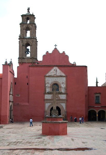 Façade, bell-tower, atrial cross - La Guadalupe (formerly San Francisco)