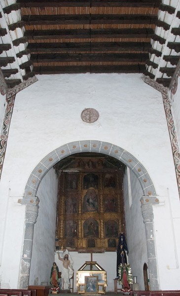 San Matías (capilla abierta), chancel arch - Tepetomatitlan, Tlaxcala