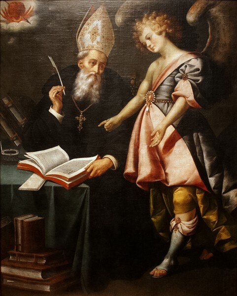 José Juárez, St. Augustine and an Angel - Museo Nacional de Arte