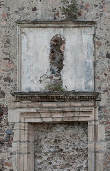 San Francisco, porciúncula portal - San Francisco Totimehuacán (ruins), Puebla