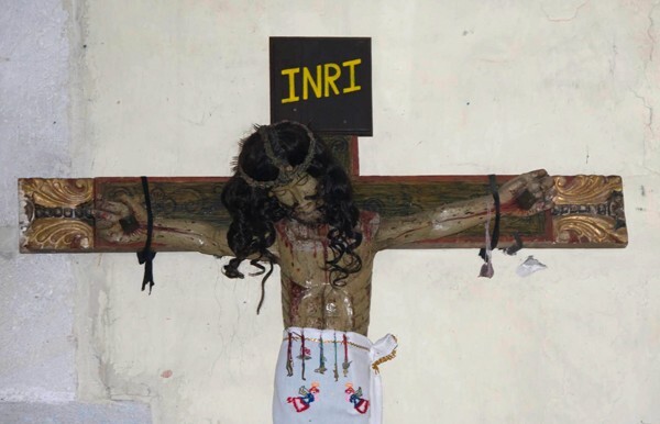 San Nicolás Atecoxco, Hidalgo, San Nicolás, nave Crucifixion - San Nicolás Atecoxco, Hidalgo