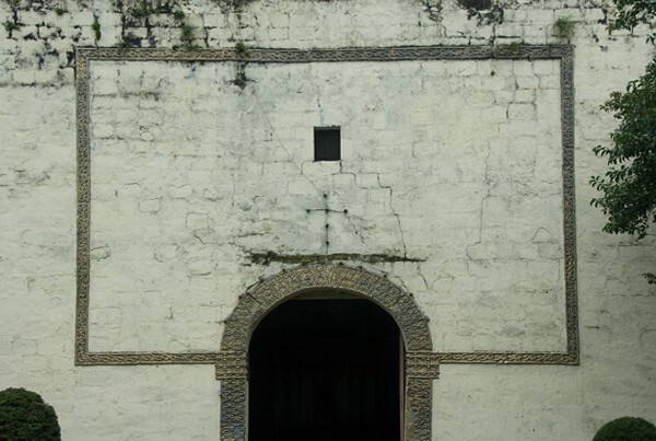 San Nicolás de Tolentino, façade portal alfiz - Nonoalco, Hidalgo