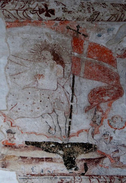 Capilla abierta, chancel mural, Resurrection - San Esteban, capilla abierta