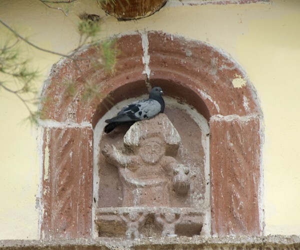 Santiago, façade niche relief, God the Father - Santiago Mezquititlán, Guanajuato