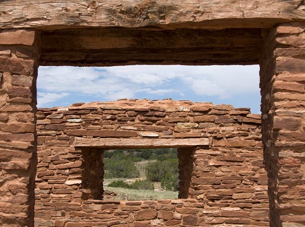 San Gregorio, post & lintel windows - Abo, New Mexico