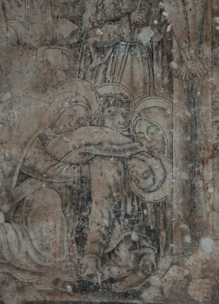 Lower cloister walk, mural detail - Atotonilco el Grande, Hidalgo