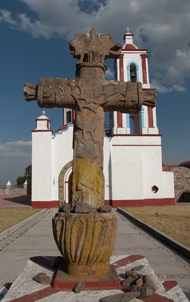 La Magdalena, atrial cross, back - La Magdalena, Hidalgo