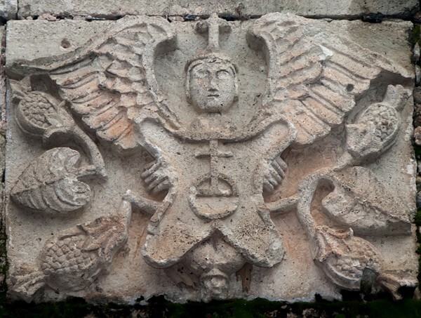 Cloister arch, spandrel relief - Molango, Hidalgo