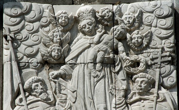 Façade relief detail, Our Lady of Ransom - La Merced