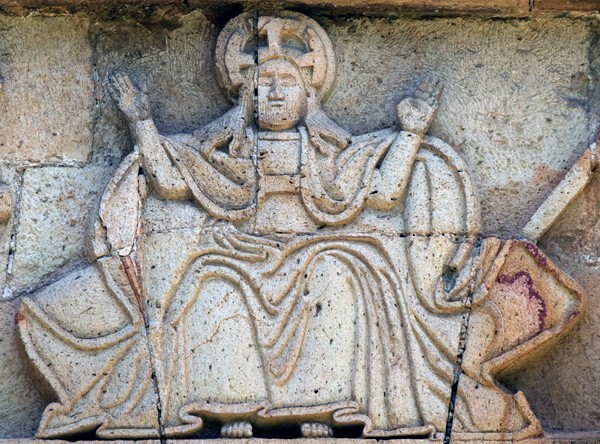 Architrave detail (center), God the Father - San Martín, porciúncula portal