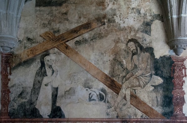 El Divino Señor, upper cloister walk testera mural, Noli Me Tangere - El Divino Señor, upper cloister ambulatory & stairwell murals