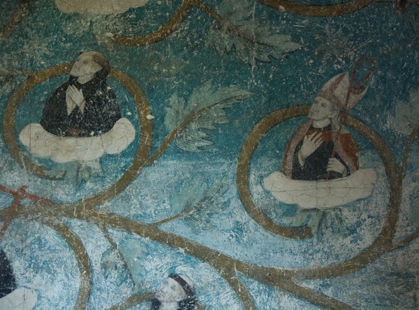 Portería mural detail, Augustinian lineage - San Mateo