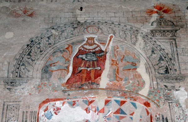 Santa Clara de Asís, apse mural, St. Ferdinand, King of Spain - Dzidzantún, Yucatán