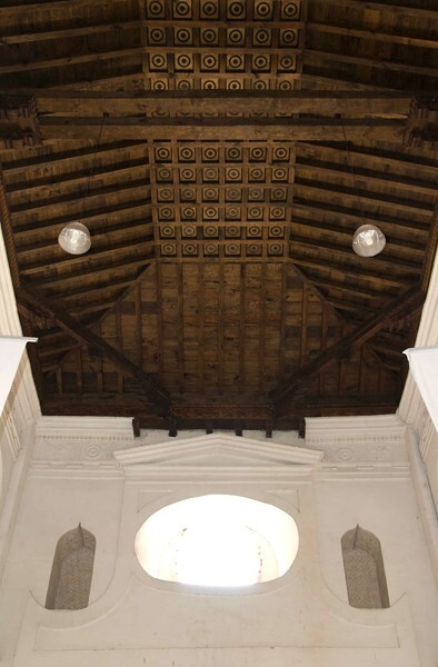Artesonado ceiling & façade oculus - Santo Domingo
