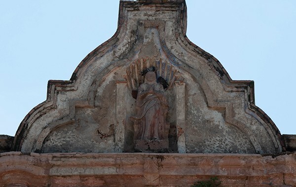 Nuestra Señora de los Remedios, façade gable, Our Lady - Huajicori, Nyarit