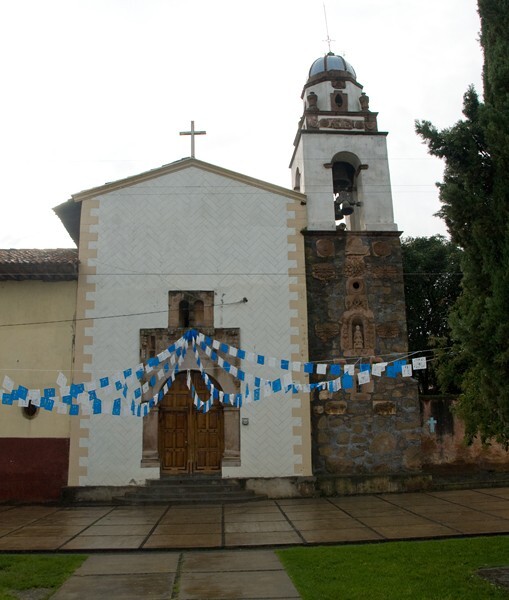 San Pedro, façade & bell-tower - San Pedro Pareo, Michoacán
