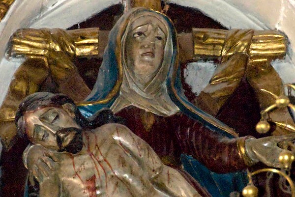 Sanctuary vault, Deposition, detail - Sanctuary (Presbytery/Chancel)