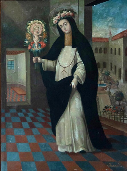 San Miguel, nave painting, St. Rose of Lima - Sultepec, México