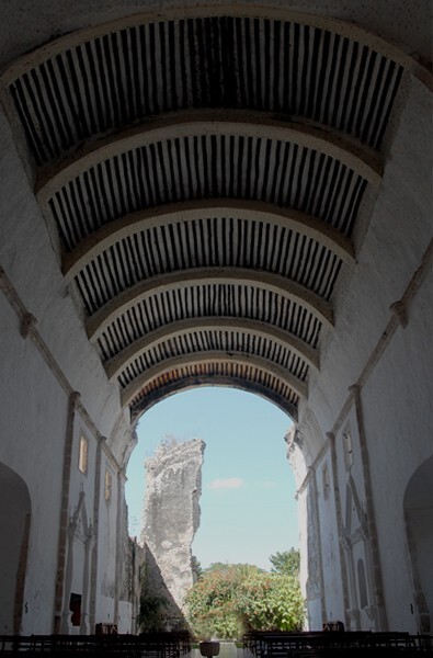 San Agustín, nave & log vault - Tihosuco, Quintana Roo