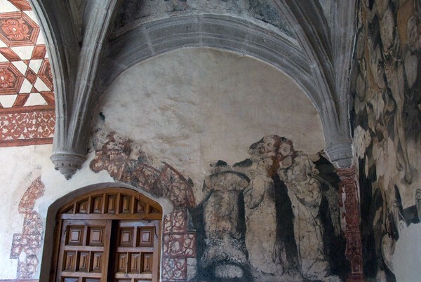 El Divino Señor, upper cloister walk, Ascension of Christ - El Divino Señor, upper cloister ambulatory & stairwell murals