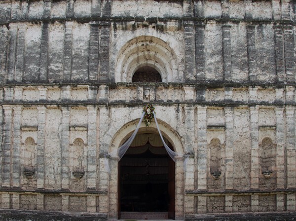 La Asunción, façade, main portal & choir loft window - Soyatitlán, Chiapas