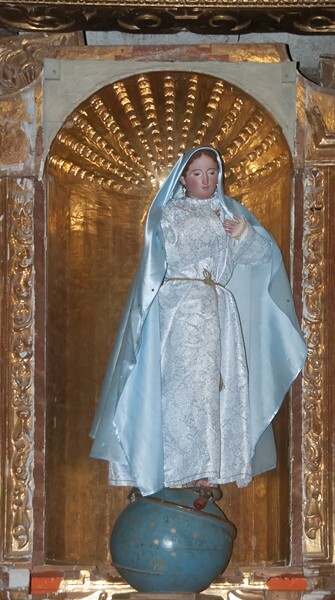 Santa María, nave Nuestra Señora del Apocalipsis altar, Our Lady - Santa María Nativitas, Hidalgo