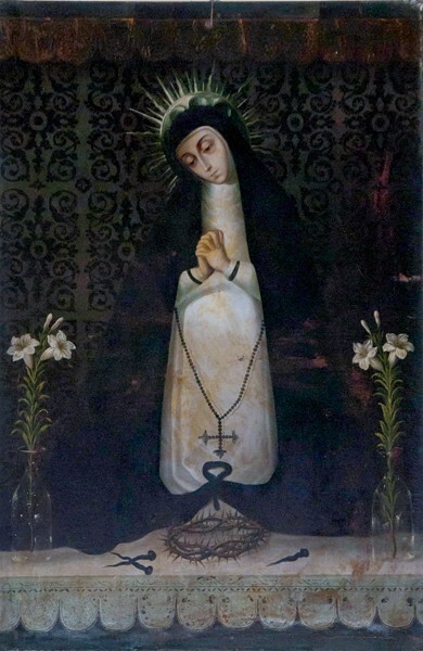 San Diego, nave painting, Our Lady of Sorrows - Huejotzingo, Puebla