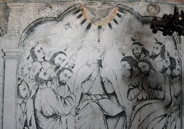 The Pentacost - San Miguel Arcángel, sacristy murals