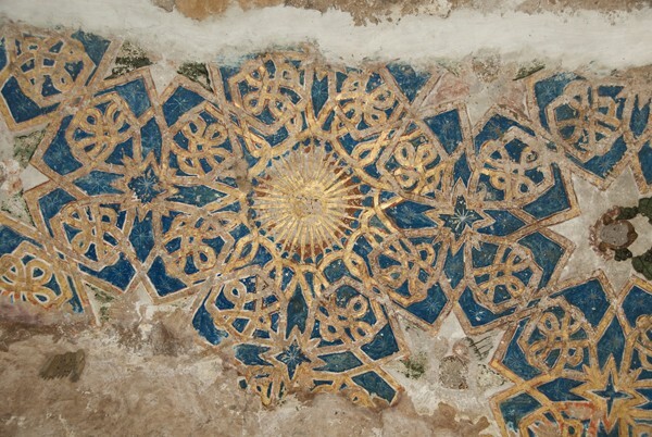 Capilla abierta ceiling, arabesque mural - San Mateo