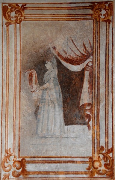 Confession (female confessor) - Lower cloister walk murals